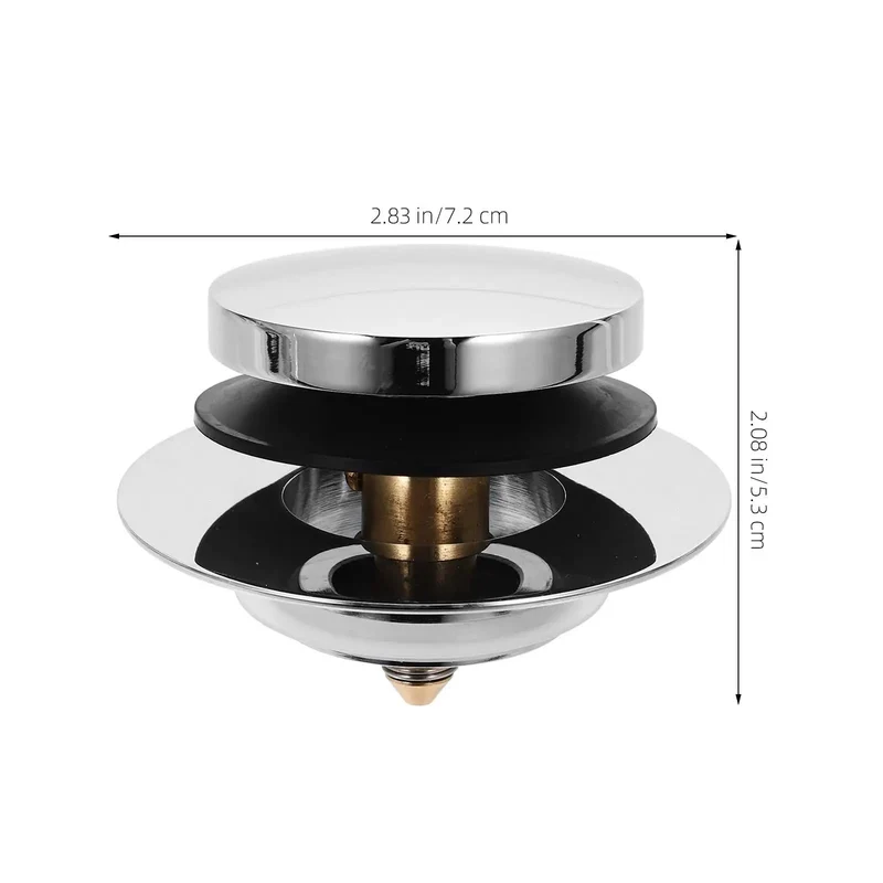Dead Simple No Sweat Bathtub Drain Stopper Press Plug With Heavy Duty Copper Core Engineered For Hassle Free Bathroom Drainage And Reliable Shower Overflow Control