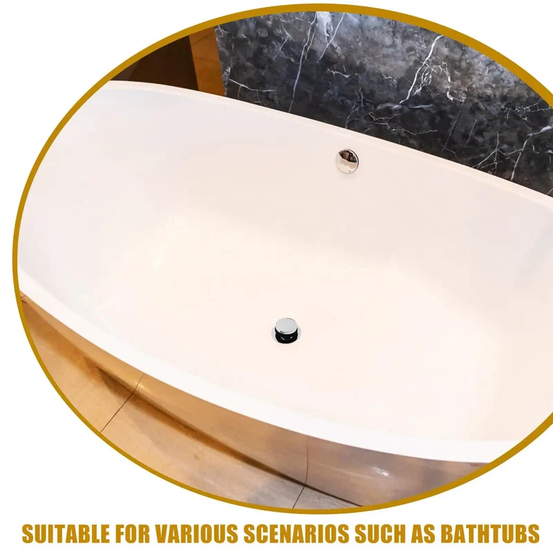 Dead Simple No Sweat Bathtub Drain Stopper Press Plug With Heavy Duty Copper Core Engineered For Hassle Free Bathroom Drainage And Reliable Shower Overflow Control