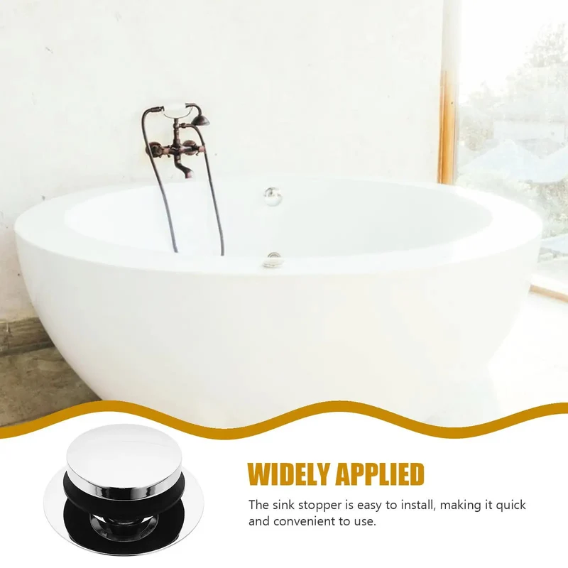 Dead Simple No Sweat Bathtub Drain Stopper Press Plug With Heavy Duty Copper Core Engineered For Hassle Free Bathroom Drainage And Reliable Shower Overflow Control