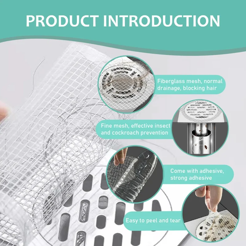 Self Adhesive Hair Drain Stickers 10 Pack Fine Mesh Shower Catcher Straight Up Game Changer For Stopping Hair Clogs In Bathtubs Showers And Sinks Without Hassle
