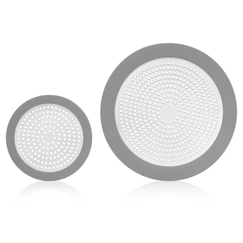 Two Pack Shower Drain Hair Catcher And Bathtub Cover Dual Size Sink Strainer To Bust Sneaky Clogs Keep Your Drainage On Track No Sweat Installation For Rental Units And Households Quality Assured Design