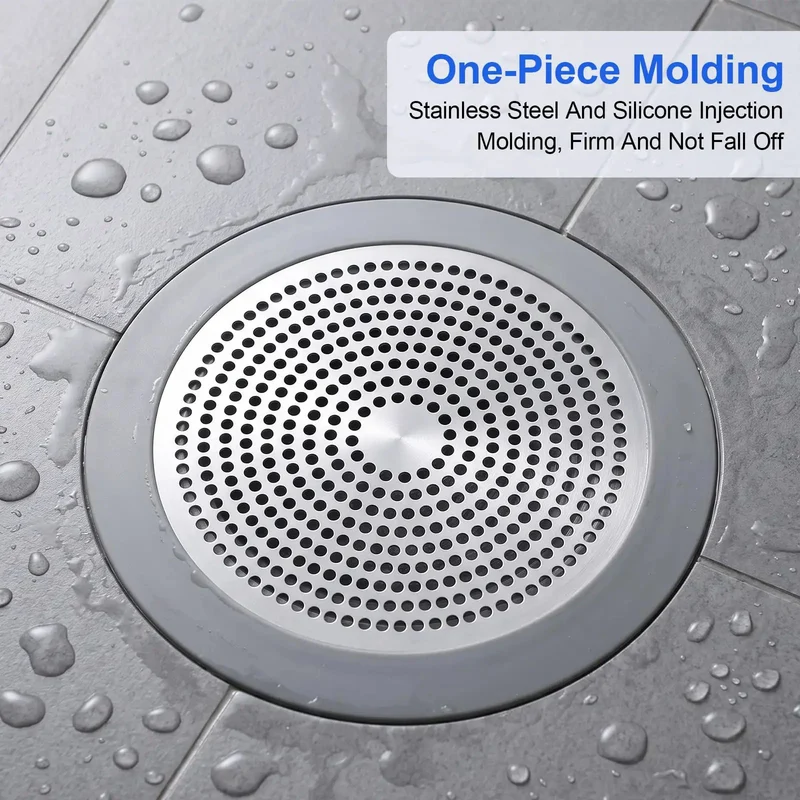 Two Pack Shower Drain Hair Catcher And Bathtub Cover Dual Size Sink Strainer To Bust Sneaky Clogs Keep Your Drainage On Track No Sweat Installation For Rental Units And Households Quality Assured Design