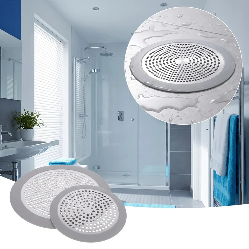 Two Pack Shower Drain Hair Catcher And Bathtub Cover Dual Size Sink Strainer To Bust Sneaky Clogs Keep Your Drainage On Track No Sweat Installation For Rental Units And Households Quality Assured Design