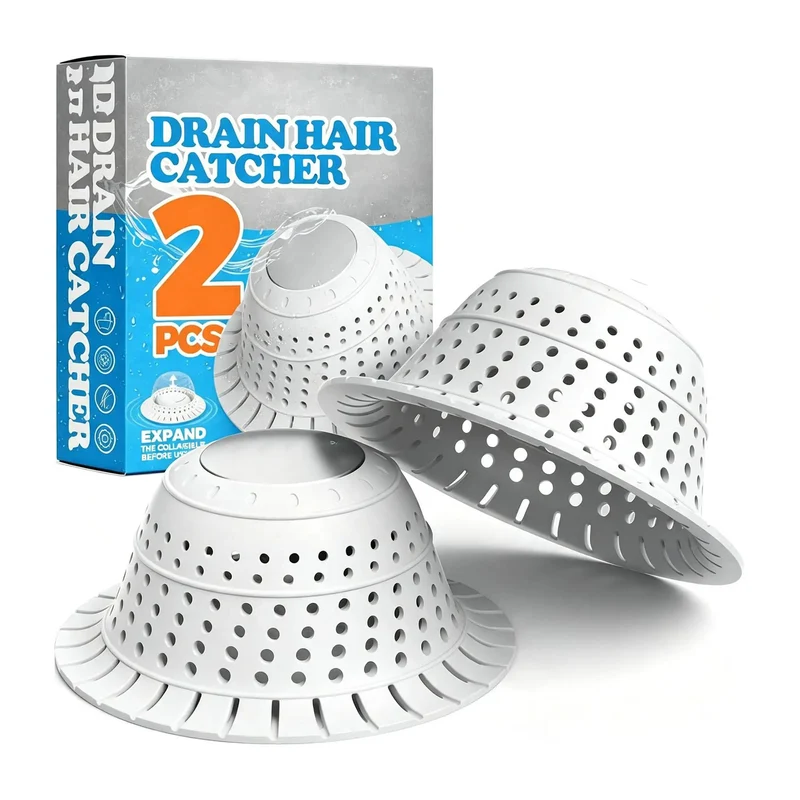 Two Pack Silicone Bathtub Drain Strainer And Hair Catcher Stopper For Shower Tub And Utility Sink Serving As A Straight Up Game Changer That Makes Drain Care A Breeze And Keeps Everything Clear