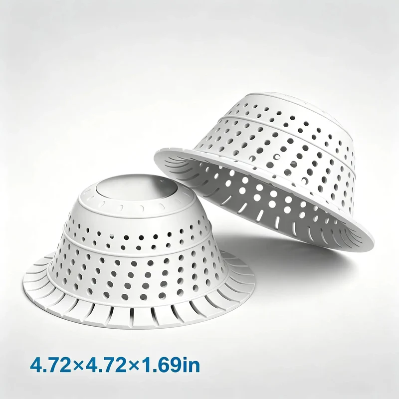 Two Pack Silicone Bathtub Drain Strainer And Hair Catcher Stopper For Shower Tub And Utility Sink Serving As A Straight Up Game Changer That Makes Drain Care A Breeze And Keeps Everything Clear
