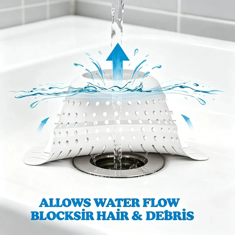Two Pack Silicone Bathtub Drain Strainer And Hair Catcher Stopper For Shower Tub And Utility Sink Serving As A Straight Up Game Changer That Makes Drain Care A Breeze And Keeps Everything Clear