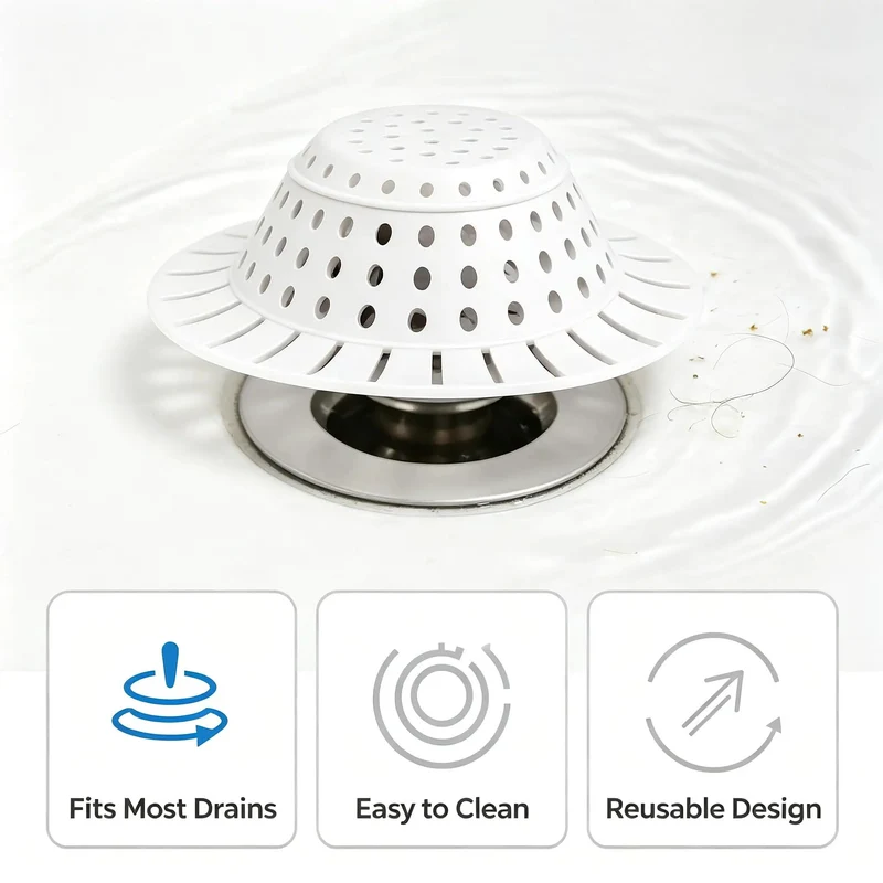 Two Pack Silicone Bathtub Drain Strainer And Hair Catcher Stopper For Shower Tub And Utility Sink Serving As A Straight Up Game Changer That Makes Drain Care A Breeze And Keeps Everything Clear