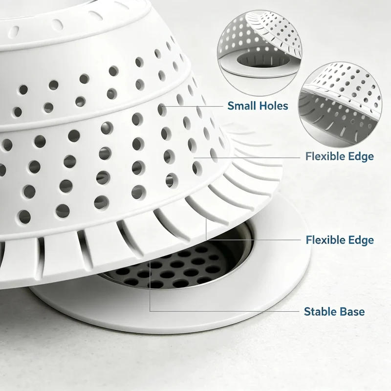 Two Pack Silicone Bathtub Drain Strainer And Hair Catcher Stopper For Shower Tub And Utility Sink Serving As A Straight Up Game Changer That Makes Drain Care A Breeze And Keeps Everything Clear