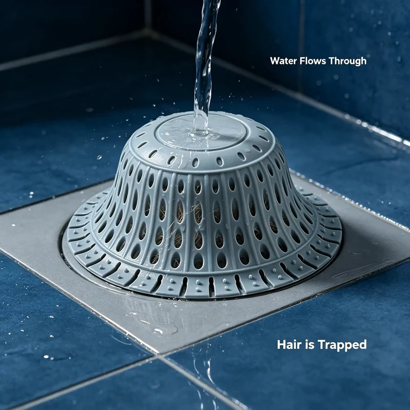 Heavy Duty Silicone Bathtub Drain Strainer Features Weighted Stainless Steel Anchor To Lock Firmly In Place And Snag Gnarly Hair Clumps While Keeping Your Tub Water Flowing Smooth