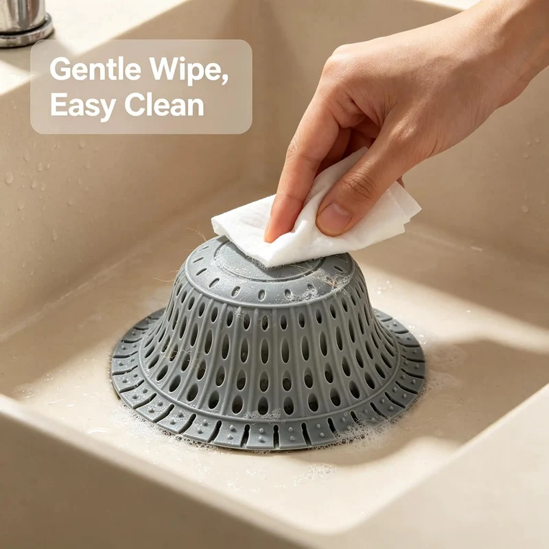 Heavy Duty Silicone Bathtub Drain Strainer Features Weighted Stainless Steel Anchor To Lock Firmly In Place And Snag Gnarly Hair Clumps While Keeping Your Tub Water Flowing Smooth