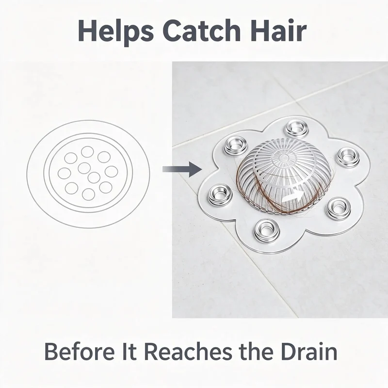 Two Pack Hair Catcher Shower Drain Guard With Six Grip Strong Suction Cups Dome Design Straight Up Snags Hairs And Gunk Fast Keeps Your Pipes On Smooth Sailing Zero Drama Or Costly Fixes