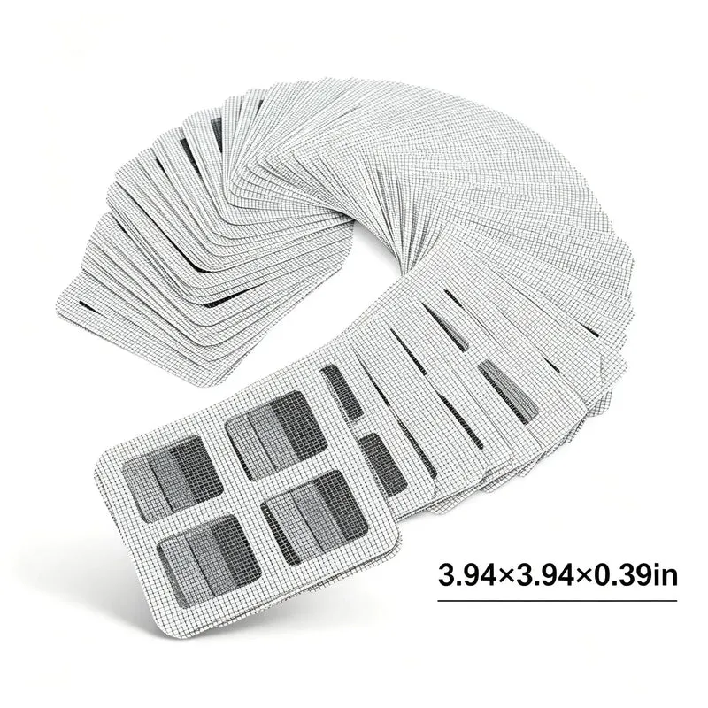80 Pack 4X4 Inch Disposable Hair Drain Covers With Strong Peel And Stick Backing Anti Clog Shower Sink Strainer Mesh To Snag Hair Fast And Keep Your Plumbing In Tip Top Shape Always