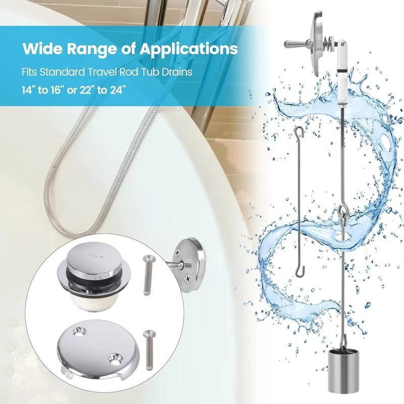 Premium Stainless Steel Bathtub Drain Stopper Replacement Set Featuring Fine Mesh Hair Catcher Strainer For Smooth Rapid Draining And Absolutely Zero Clog Drama Long Term Bathroom Accessory Upgrade