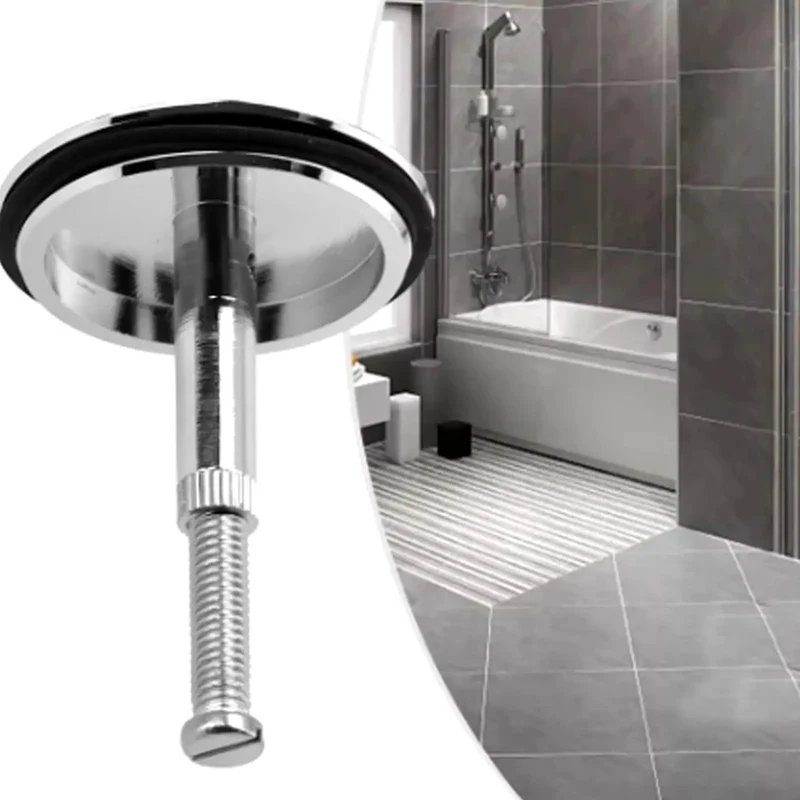 Tough As Nails Brass Bathtub Stopper With Sleek Electroplated Finish Heavy Duty Drain Plug 43Mm Built For No Fuss Bathroom Setup And Everyday Reliability