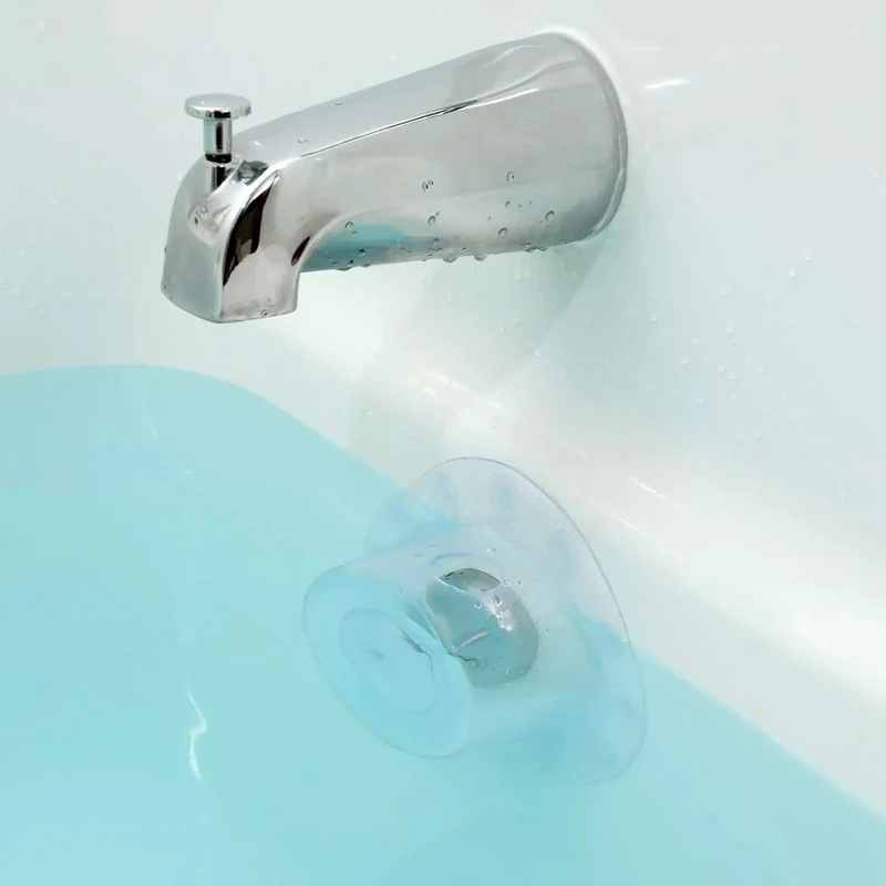 Clear Bathtub Drain Stopper Creates Airtight Overflow Seal For Modern Baths Super Slick Low Profile Design Hassle Free No Sweat Setup Universal Fit Regulates Water Levels Effortlessly