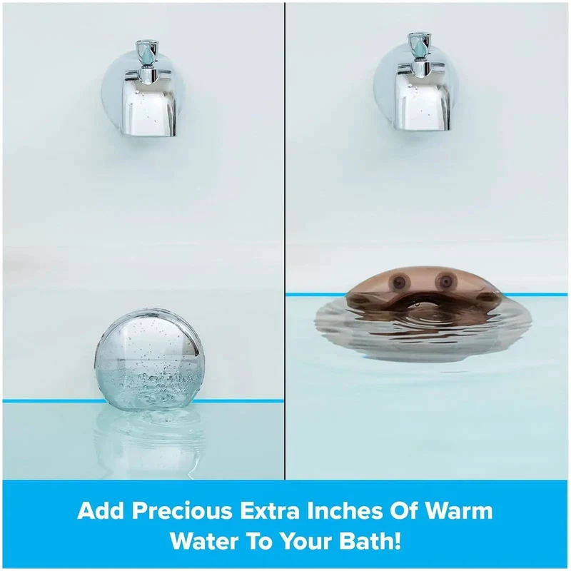 Clear Bathtub Drain Stopper Creates Airtight Overflow Seal For Modern Baths Super Slick Low Profile Design Hassle Free No Sweat Setup Universal Fit Regulates Water Levels Effortlessly