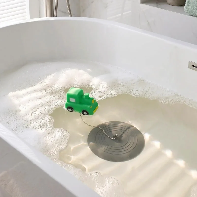 Thick Silicone Bathtub Drain Stopper Plug Hair Catcher Filter For Clogs Heat Safe Shape Stable No Drama Bathroom Essential Slick Daily Use Solid Grip Design Kid Approved