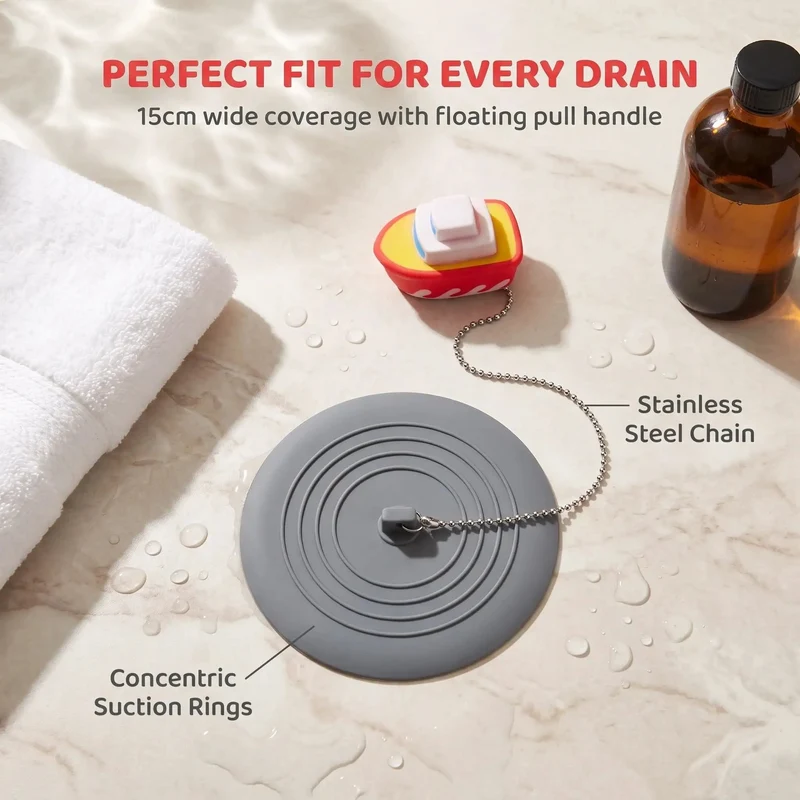 Hella Tough Silicone Bathtub Drain Stopper And Hair Catcher Guard For Bathroom Sink Shower Tub Grease Blocker Plug With Heat Resistant Build And Rad Cartoon Design