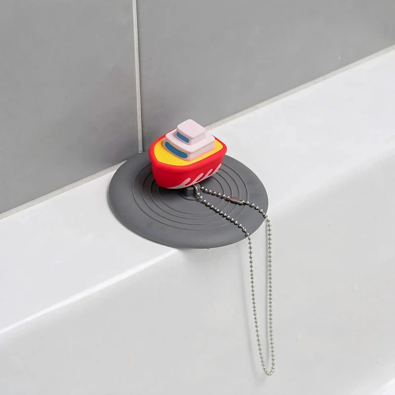 Hella Tough Silicone Bathtub Drain Stopper And Hair Catcher Guard For Bathroom Sink Shower Tub Grease Blocker Plug With Heat Resistant Build And Rad Cartoon Design