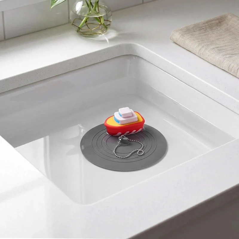 Hella Tough Silicone Bathtub Drain Stopper And Hair Catcher Guard For Bathroom Sink Shower Tub Grease Blocker Plug With Heat Resistant Build And Rad Cartoon Design
