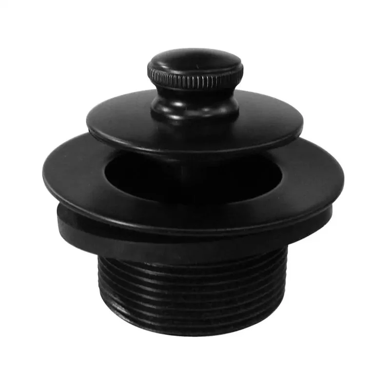 Real Deal Bathtub Drain Plug Matte Black With Supplied Screws Heavy Duty Zinc Crafted For Smooth Operation Easy Hookup Looks Sharp On Tub Surface Built Tough For Daily Grind Reliable Performance Guaranteed
