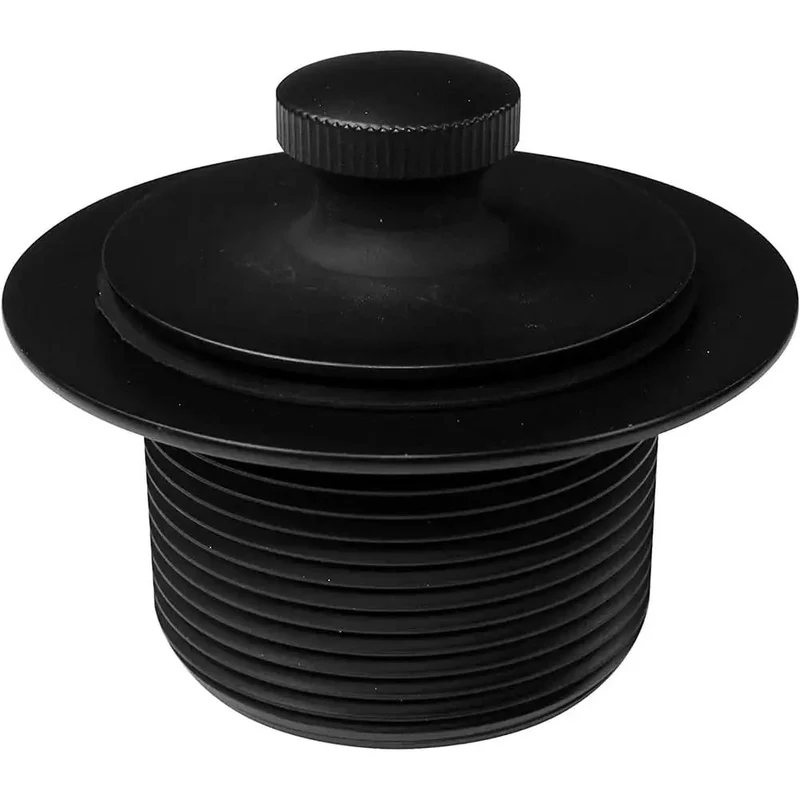 Real Deal Bathtub Drain Plug Matte Black With Supplied Screws Heavy Duty Zinc Crafted For Smooth Operation Easy Hookup Looks Sharp On Tub Surface Built Tough For Daily Grind Reliable Performance Guaranteed
