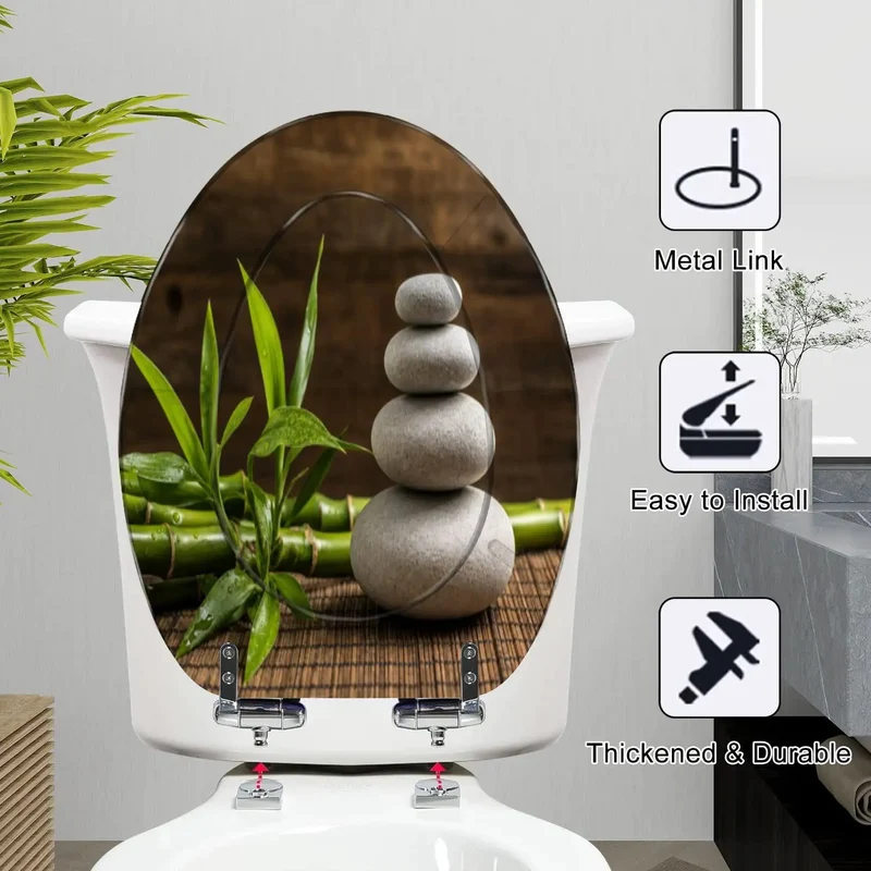 Top Tier Elongated Toilet Seat Featuring A Hella Smooth Soft Close Hinge System Built From Super Tough Resin To End Loud Slamming Sounds And Deliver Reliable Daily Use For Any Standard Bathroom Setup