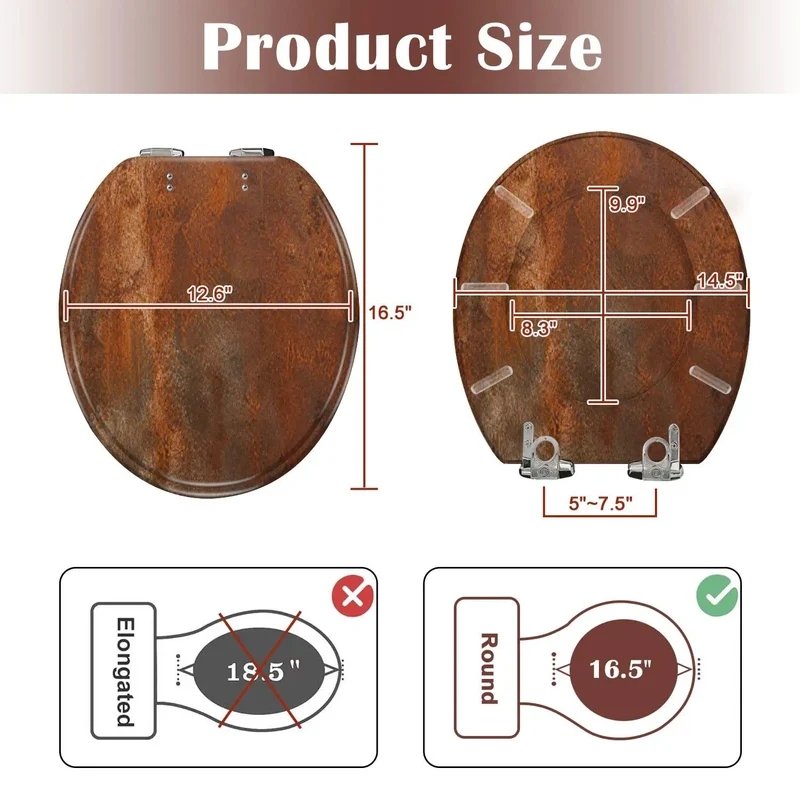 Round Resin Toilet Seat With Soft Close Slow Closing Lid Built Tough For Daily Bathroom Life Smooth Quiet Shutdown Hassle Free Mount Rust Resistant Quality Replacement Fixture For Any Home