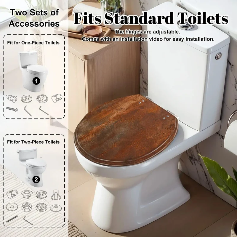 Round Resin Toilet Seat With Soft Close Slow Closing Lid Built Tough For Daily Bathroom Life Smooth Quiet Shutdown Hassle Free Mount Rust Resistant Quality Replacement Fixture For Any Home