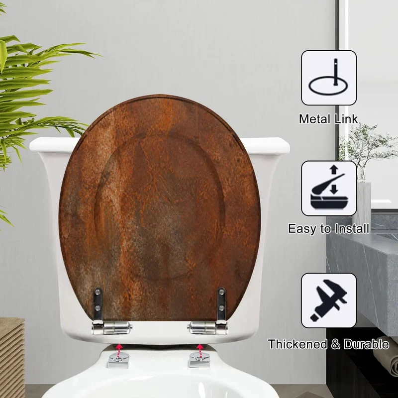 Round Resin Toilet Seat With Soft Close Slow Closing Lid Built Tough For Daily Bathroom Life Smooth Quiet Shutdown Hassle Free Mount Rust Resistant Quality Replacement Fixture For Any Home
