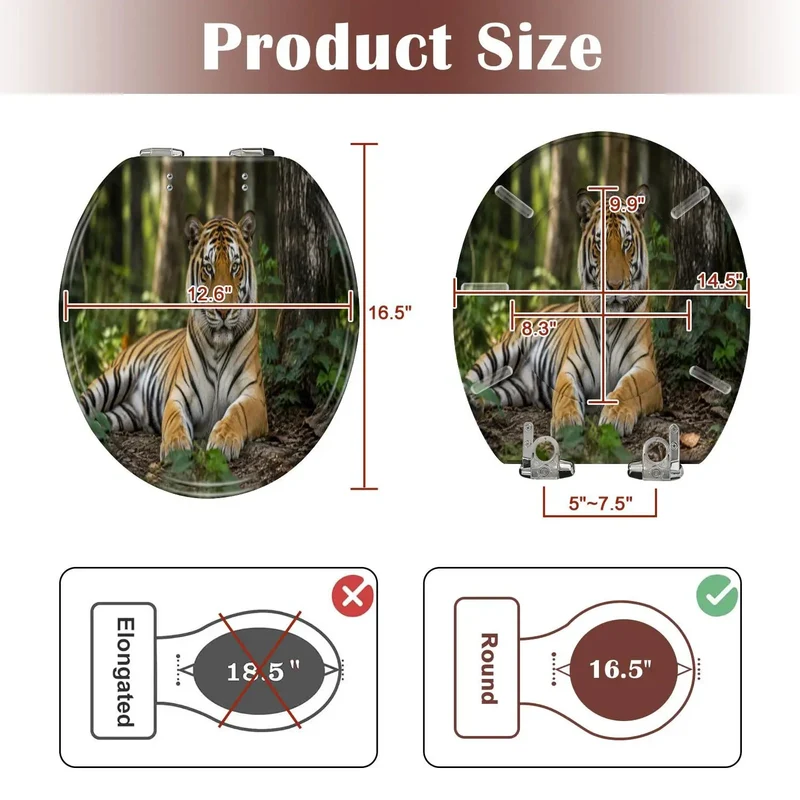 Hardcore Round Toilet Seat Built From Tough As Nails Resin And Equipped With Silky Smooth Soft Close Hinges Designed For Zero Slamming Noise During Everyday Bathroom Upgrades