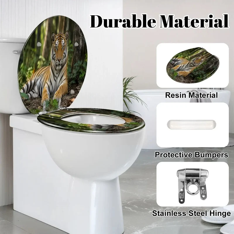 Hardcore Round Toilet Seat Built From Tough As Nails Resin And Equipped With Silky Smooth Soft Close Hinges Designed For Zero Slamming Noise During Everyday Bathroom Upgrades