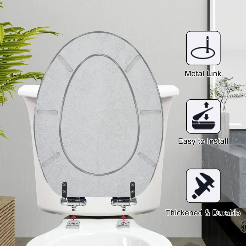 Top Shelf Elongated Toilet Seat Showcasing Cool Vintage Retro Backgrounds Art Built From Tough Resin For Solid Daily Performance Paired With Reliable Soft Close Lids To Avoid Noisy Slams And Add Sick Style To Your Bathroom Upgrade Project Right Now