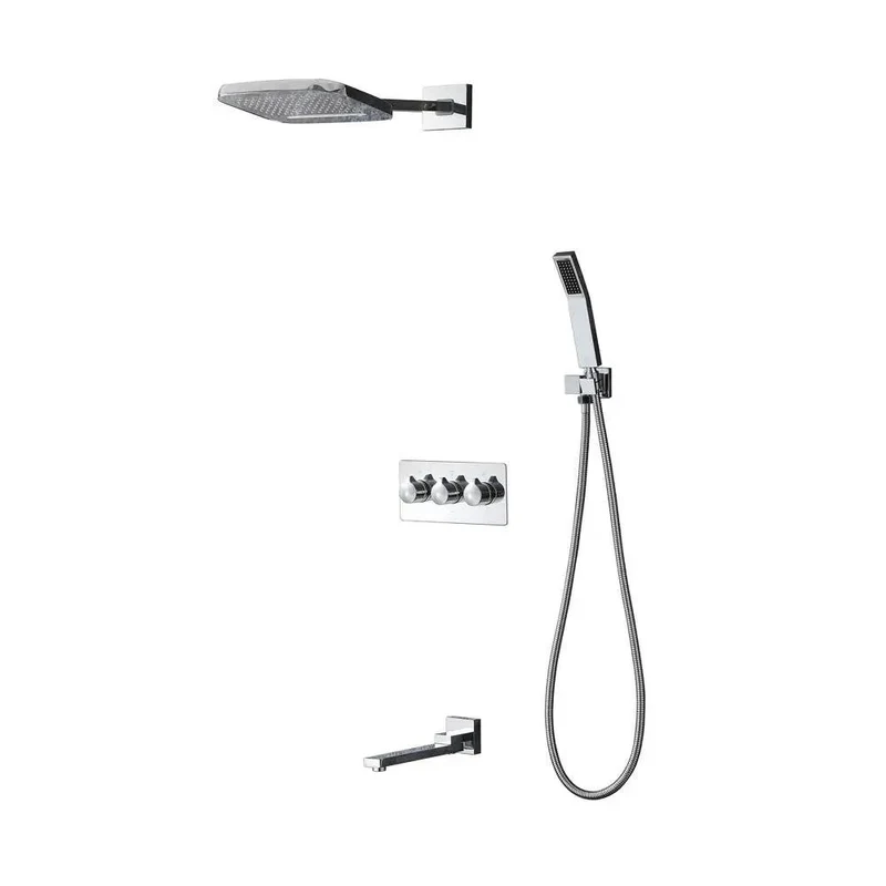 Heavy Duty Luxury Black Gold Rainfall Shower System 16 Inch Stainless Shower Head Concealed Wall Mounted Mixer Valve Three Way Diverter Switch Slick Flow Control Zero Fuss Modern Bathroom Fixture