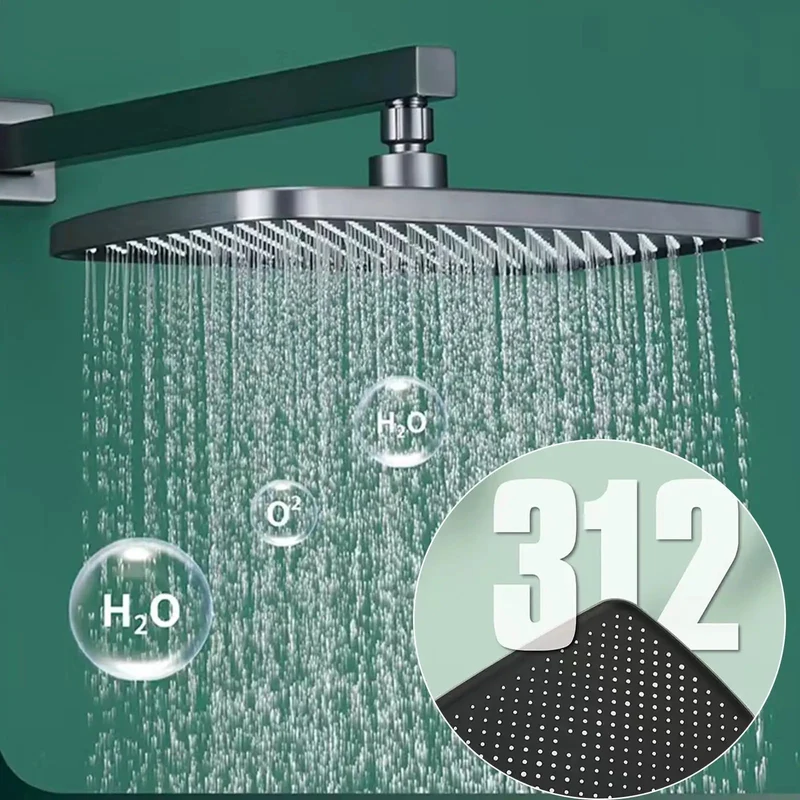 Top Shelf Thermostatic Shower System With Durable Rainfall Head And Sturdy Handheld Sprayer Wall Mounted Bathtub Faucet Set Featuring No Sweat Anti Scald Valve And Easy 180 Degree Swivel In Sleek Brushed Gold