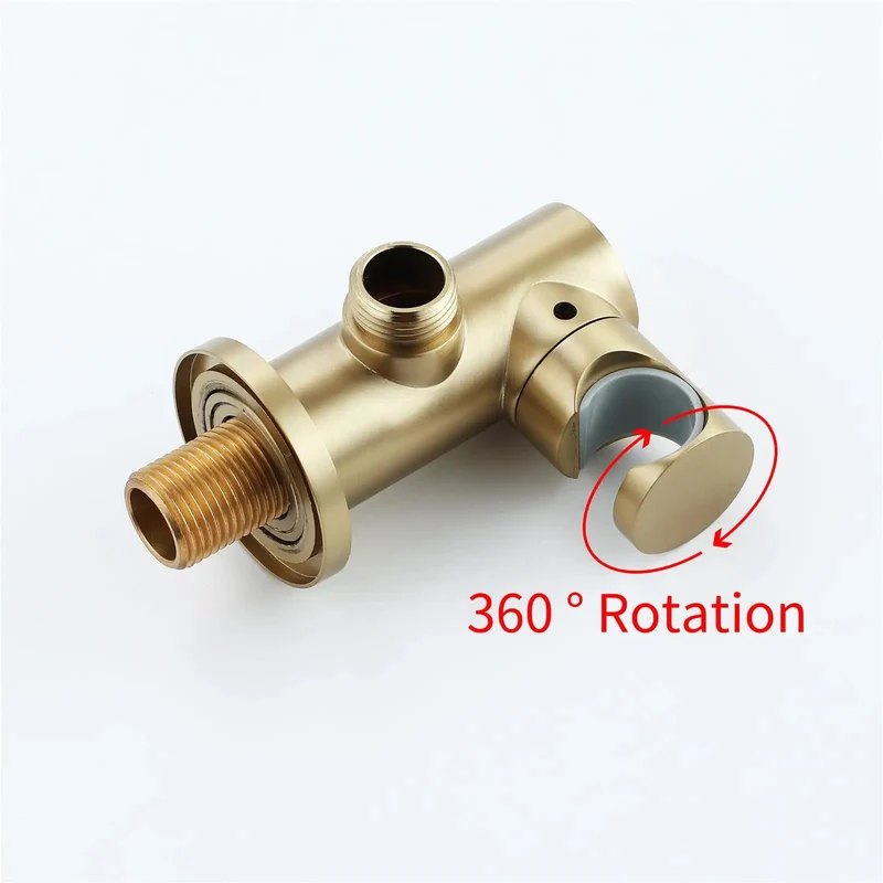 Top Shelf 8 Inch Rain Shower System With Handheld Sprayer And Six Brushed Gold Body Jets Hidden Wall Mount Bathroom Shower Head Combo Set Durable Brass Construction For Luxury Bath Experience