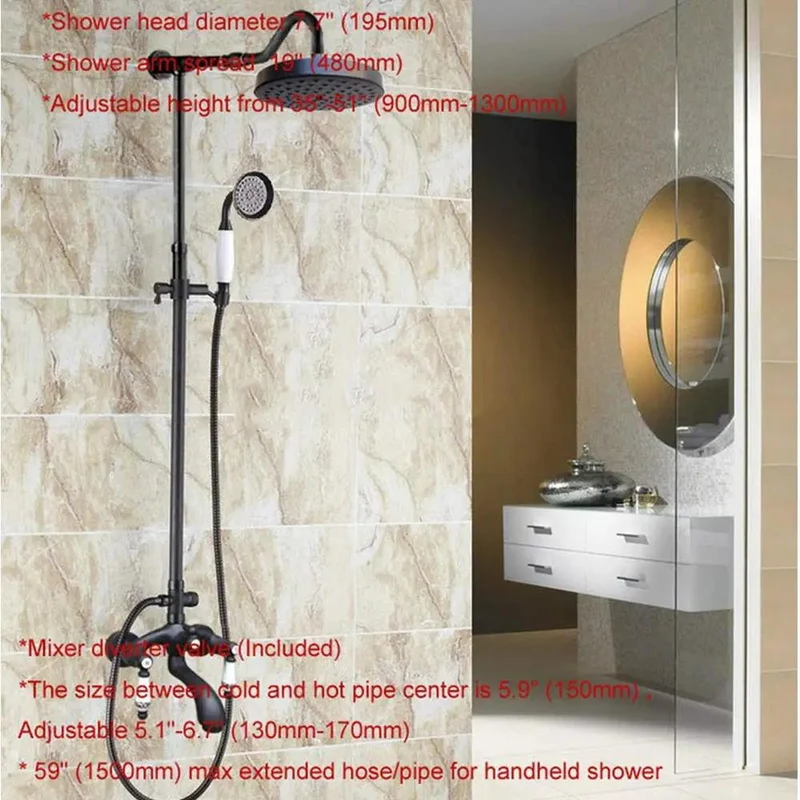 Slick Matte Black Shower System Featuring Dual Ceramic Handles Multifunction Faucet Combo With High Pressure Head Sprayer Tub Spout And Sweet Knobs That Always Deliver The Goods Daily