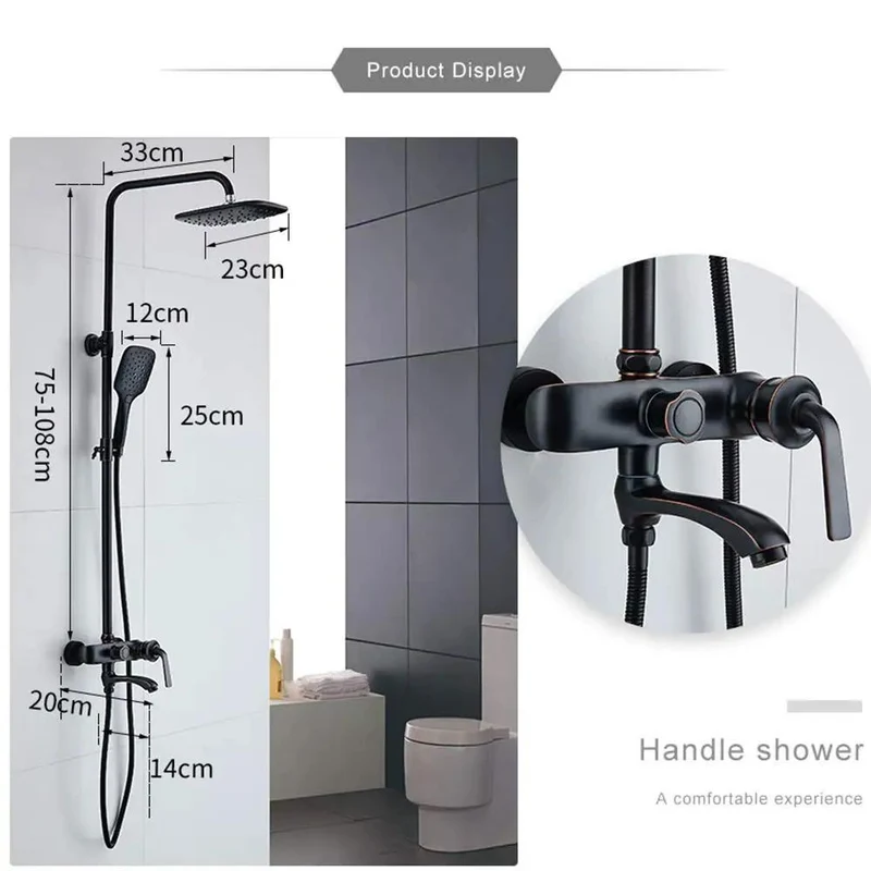 Slick Wall Mounted Shower System With Premium Chrome Finish Single Handle Faucet Bathtub Spout Rain Shower Head Handheld Sprayer Water Saving Bubbler Smooth Hot Cold Control For A Pro Level Massage Experience In Your Daily Routine