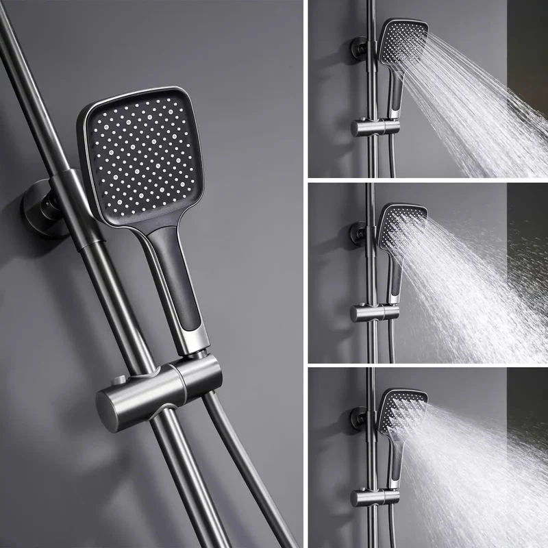 Heavy Duty Thermostatic Shower System With Four Function Brass Faucet Wall Mount Combo Featuring Multimode Handheld Sprayer Tub Spout And Quick Rinse Bidet For Zero Drama Bathroom Upgrades