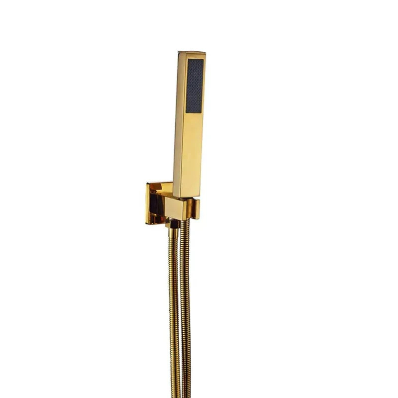 Premium Gold Led Waterfall Shower Set Featuring Hella Smooth Brass Valves And Rain Shower Head Plus Handheld Sprayer And Tub spout For Your Top Tier Bathroom Chill Zone Upgrade