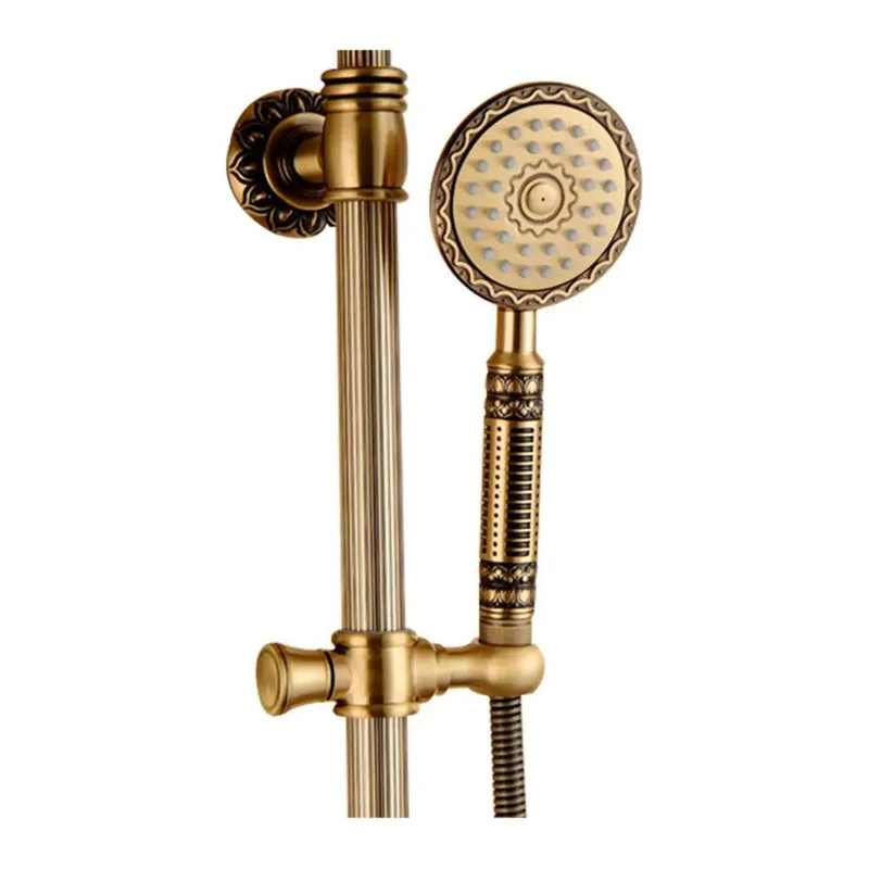 Antique Bronze Shower System Wall Mounted Multifunction Single Handle Hot And Cold Faucet Combo With Spray Head Handheld Sprayer Bath Tub Spout Heavy Duty Smooth Flow Quick Hookup Tough Build