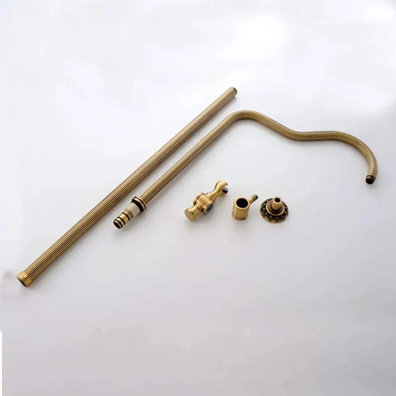 Antique Bronze Shower System Wall Mounted Multifunction Single Handle Hot And Cold Faucet Combo With Spray Head Handheld Sprayer Bath Tub Spout Heavy Duty Smooth Flow Quick Hookup Tough Build