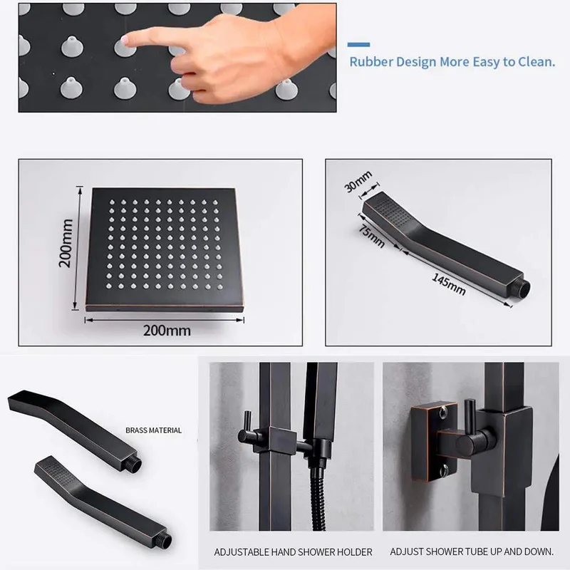 Badass Matte Black 4-in-1 Shower System, Heavy-Duty Multifunction Shower Combo With Single Handle, High-Pressure Handheld Showerhead, Tub Spout, Bidet Sprayer, Swanky Dual Control Bathroom Showstopper.