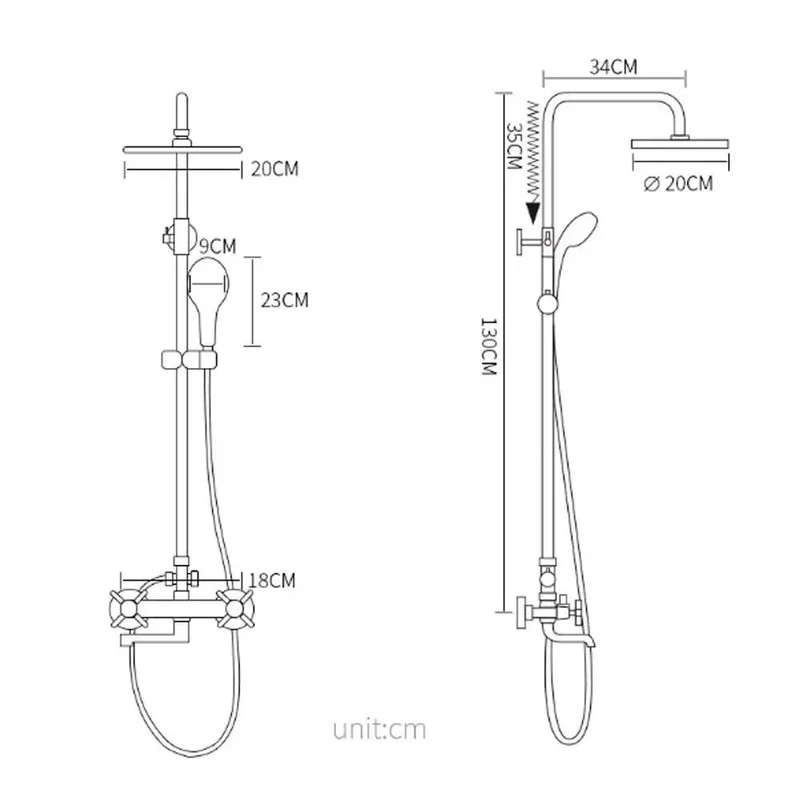 Turn Your Bath Setup Into A Rock Solid Retreat With This Eight Inch Wall Mounted Shower System In Brass Chrome Featuring A Multifunction Showerhead Handheld Shower And Bathtub Faucet
