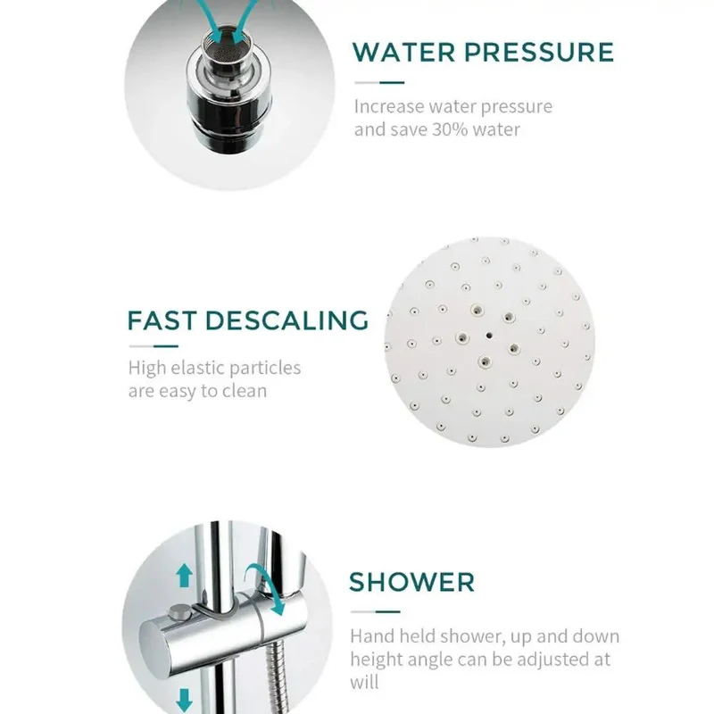 Turn Your Bath Setup Into A Rock Solid Retreat With This Eight Inch Wall Mounted Shower System In Brass Chrome Featuring A Multifunction Showerhead Handheld Shower And Bathtub Faucet