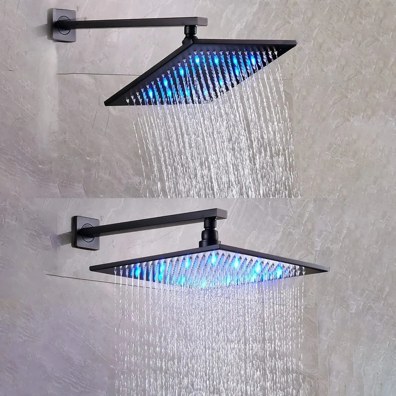Top Shelf Slick Black Shower System With Battery Free Digital Display And Waterfall Tub Spout Includes 10 Inch Rainhead And Handy Sprayer Zero Fuss Luxury Bath Fixtures