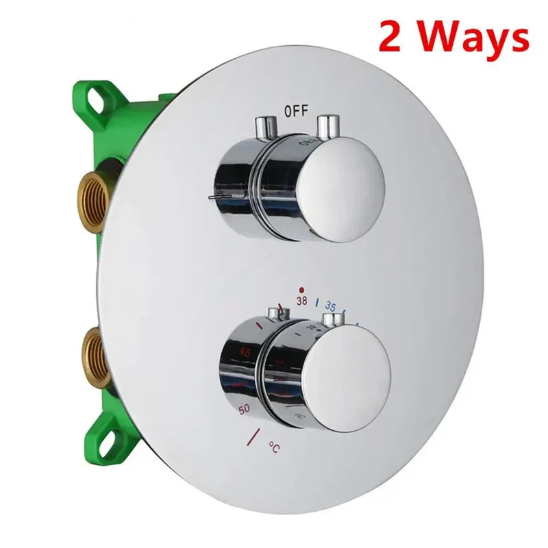 Ultra Sick Chrome Thermostatic Shower System Wall Mounted Brass Faucet Featuring 12 Inch Rain Shower Head Smooth Handle Handheld Sprayer For Total Bath Upgrade Safe Temp Lock Balance Hot Cold Water Daily Chill