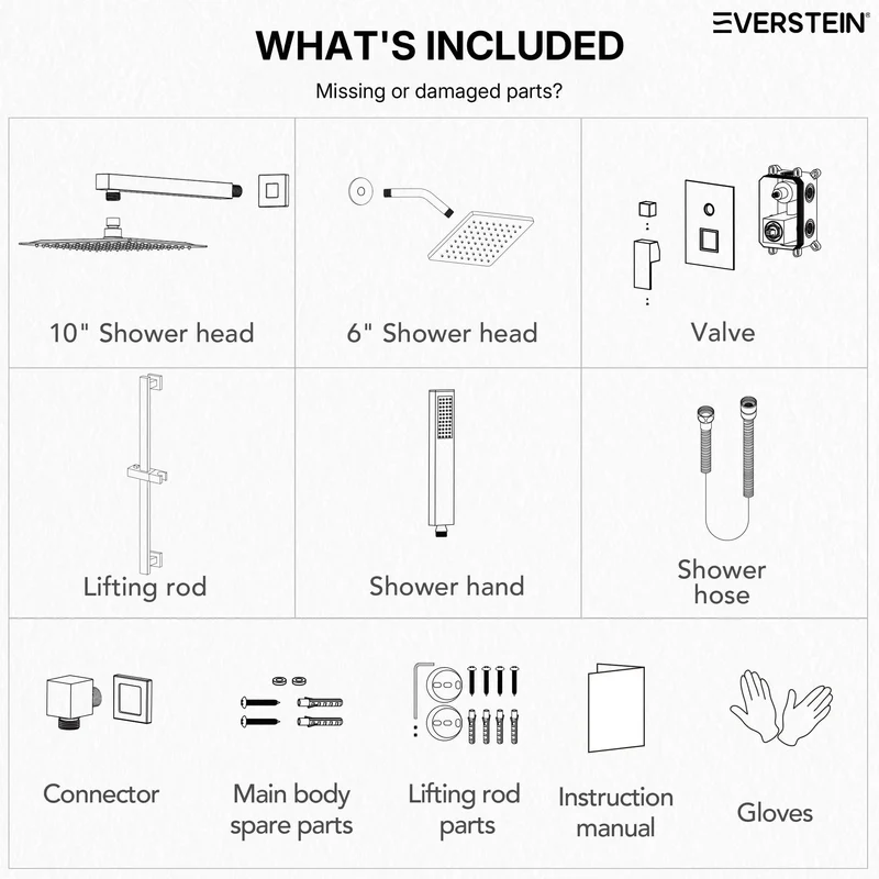 Heavy Duty Wall Mount Shower System With Handheld Sprayer And 10 Inch Rainfall Head, Slick Matte Black Finish Dual Head Kit With Wide Glide Rail And Anti Scald PBV Valve For Top Shelf Bathroom Build