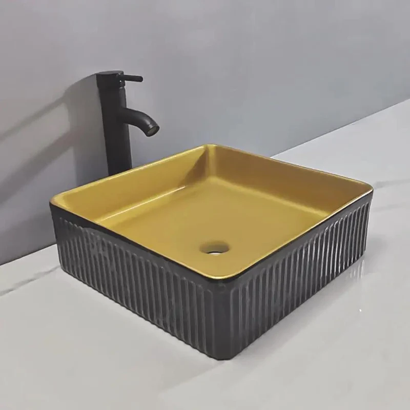Elegant Square Ceramic Vessel Sink Adds Major Class To Your Home Or Hotel Vanity Setup Cleanable Countertop Basin With Sleek Curves For Modern Bathroom Vibes Upgrade Your Daily Wash Routine With This Slick Art Design