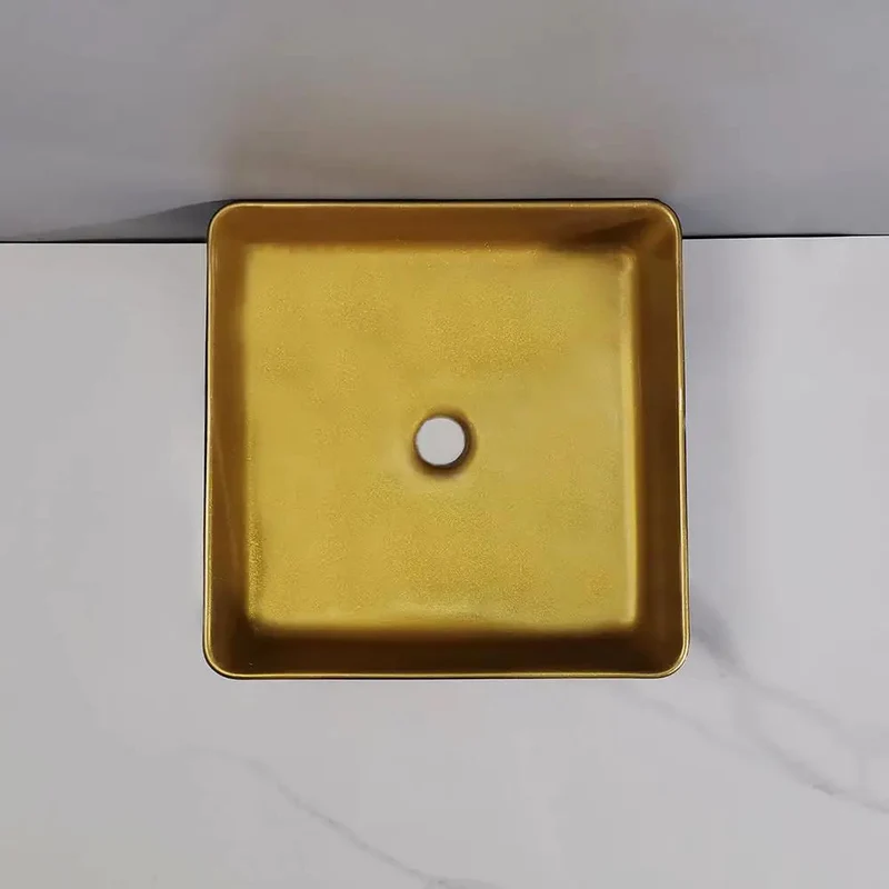 Elegant Square Ceramic Vessel Sink Adds Major Class To Your Home Or Hotel Vanity Setup Cleanable Countertop Basin With Sleek Curves For Modern Bathroom Vibes Upgrade Your Daily Wash Routine With This Slick Art Design